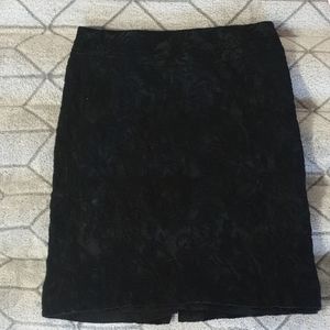 Sexy black lace skirt